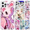 Милый Аниме Девушка INS Чехол для Телефона для Iphone 17 Air 16 15 Plus 14 13 Mini 12 11 Pro Max 16E 7 8 SE 2020 Мягкий Funda Печатный Корпус 17 A