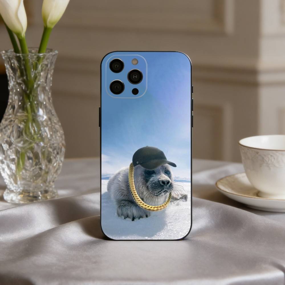 Чехол для телефона S-Seal F-Funny C-Cute для iPhone 17pro, 16,15,14,13,12,11 X XR Plus, Других Мягкий Черный Чехол