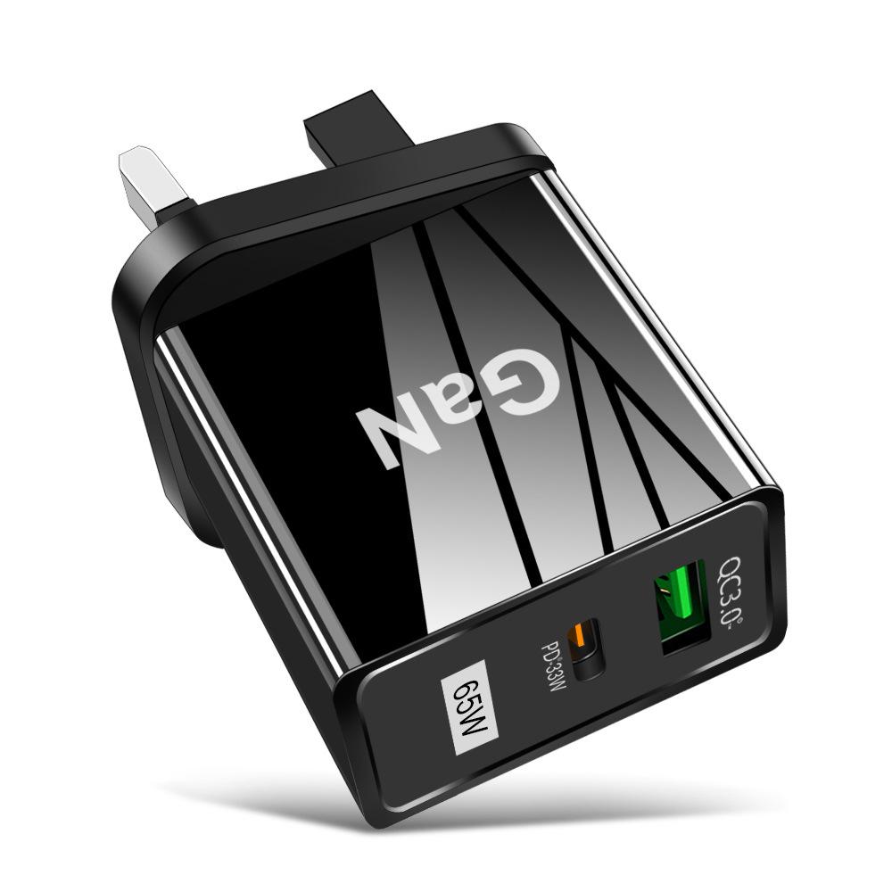 33 Вт GaN USB-зарядное устройство для мобильных телефонов QC 3.0 с вилкой US/EU/UK для быстрой зарядки