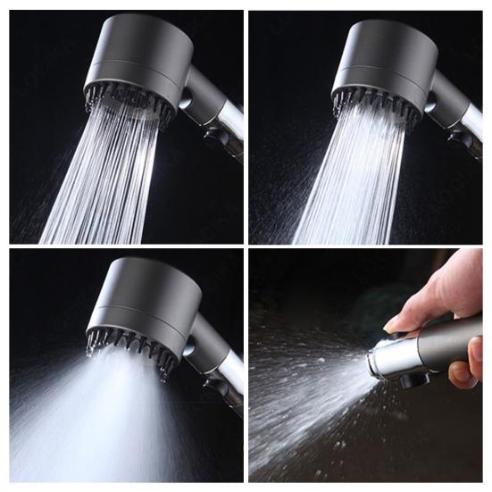 Душевой распылитель с ручным фильтром, регулируемые режимы расхода воды, турбонаддув высокого давления, двойной фиксированный ручной душевой распылитель