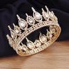 Royal Queen King Round Diadem Gorgeous Crystal Bridal Tiaras And Crowns Wedding Hair Jewelry Bride Head Ornaments Party Prom