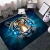 Fashion Tiger Pattern Carpet On The Floor 3D Animal Printed Big Carpet Living Room Soft Bathroom Mat Absorb Anti-slip