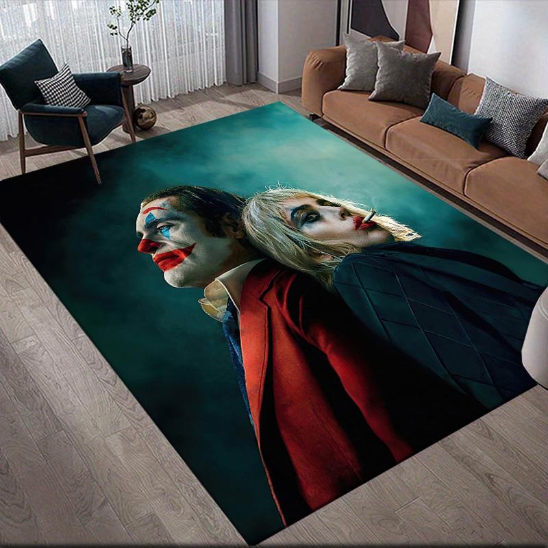 Harley & Joker Anti-Slip Floor Mat, Rectangular Carpet for Living Room & Bedroom Decor