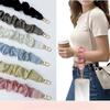 Short Phone Lanyard Wrist Strap for Women INS Casual Wrinkle Premium Anti-Lost Phone Holder Elegant Phone Chain for Smartphone