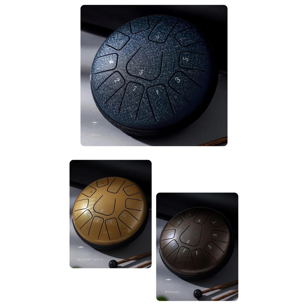 Стальной Язычковый Барабан 6 дюймов 11 нот D тона Глюкофон Эфирный Барабан Музыкальный Барабан Язычковый Барабан Ударный Инструмент