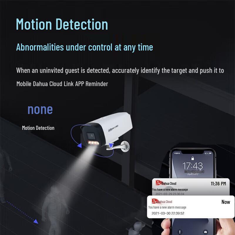 Dahua 4MP 4G Dual-Light Full-Color Fixed-Focus Bullet Network Camera CN plug (adapter included)