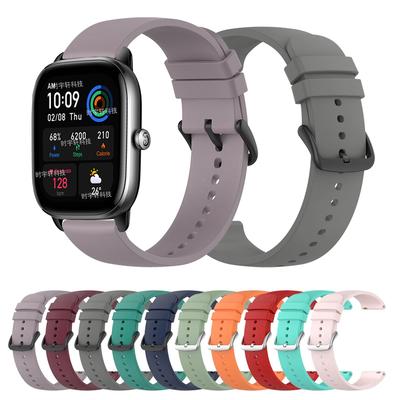 Для Amazfit Bip 3 Pro/S Lite/U Pro/GTR 42мм Ремешок 20мм Силиконовый Браслет Для Amazfit GTS 4 Mini/2 2E 3