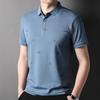 Футболка с короткими рукавами, мужская футболка с лацканами, новый стиль, летняя дышащая повседневная модная футболка, тонкая секция