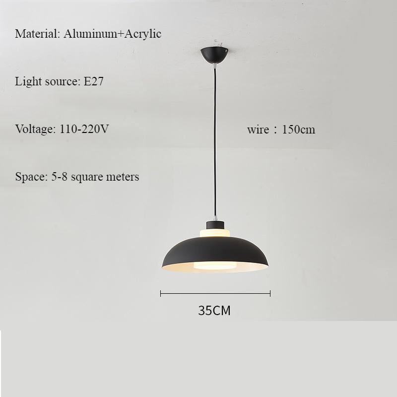 Nordic Modern Simple Disc Подвесной светильник Гостиная Спальня Ресторан Украшение Люстра LED Атмосфера Подвесной светильник