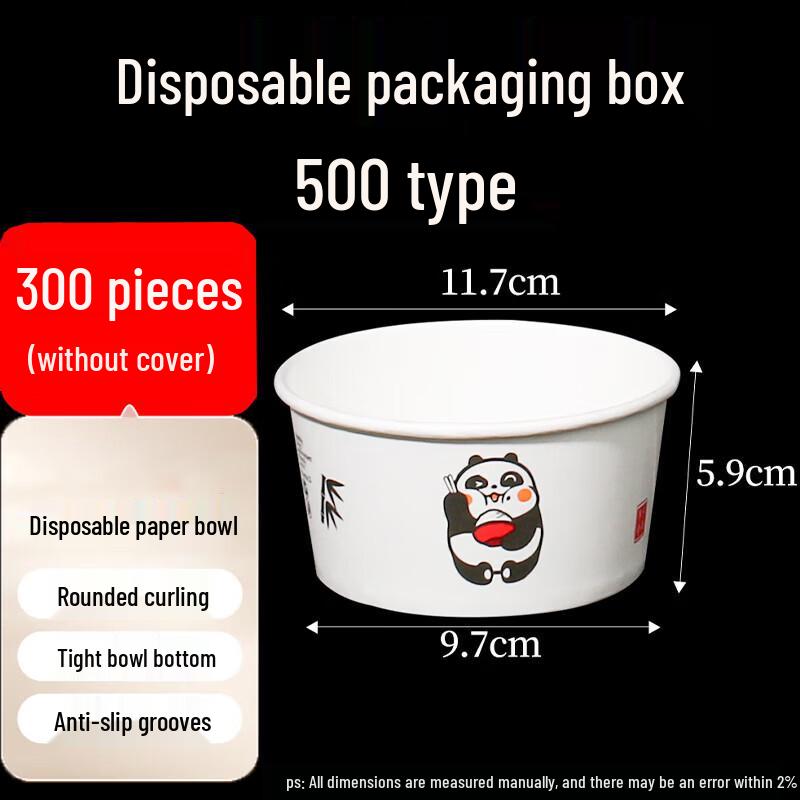 Homeglen Disposable Panda Paper Bowls & Takeaway Containers