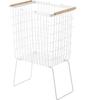 Yamazaki Jitsugyo Folding Laundry Basket with White W41 X X the Legs Are Tosca Laundry Basket Reduces Lower Back Burden 1464 (Yamazaki) Legs, D31.7