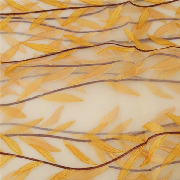 Красивая милая ива, оконная пряжа, занавески для украшения дома, тюль, прозрачная занавеска с принтом листьев