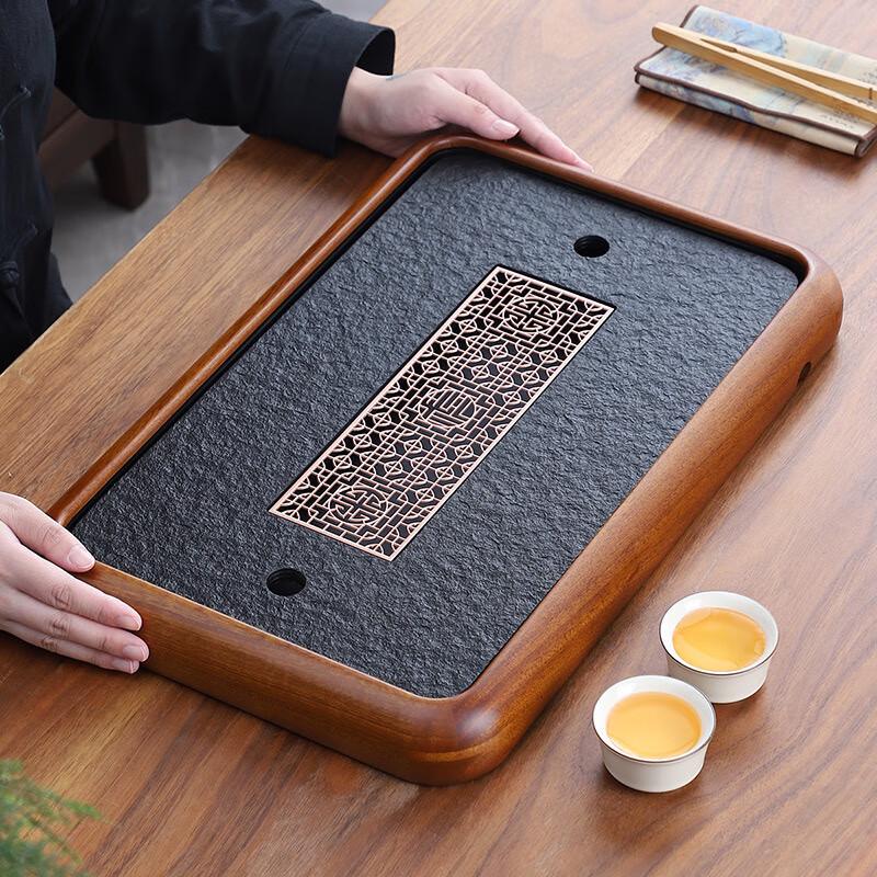 Haofeng Black Gold Stone Gongfu Tea Tray Set