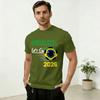 Unisex TShirt Brazil Football 2026 Leisure 100 Cotton Tees Short Sleeve T Shirts Crewneck Tops Gift Idea