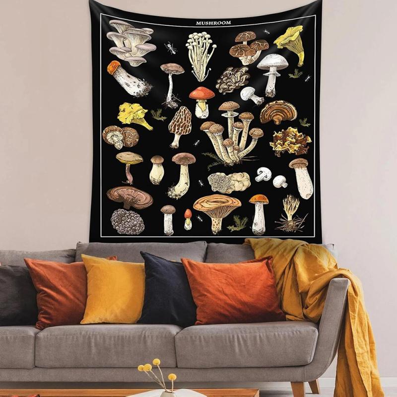 Гобелен в стиле бохо психоделический гриб цветок растение настенное одеяло украшение ткань