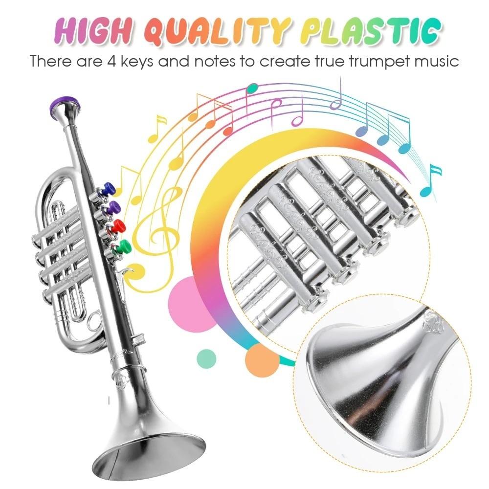 Simulated Musical Kids Saxophone Toy Silver Gold Musical Instruments For Toddler