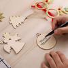 Baubles DIY Crafts Christmas Decorations Wooden Slices Wooden Tags Christmas Tree Pendant AVE