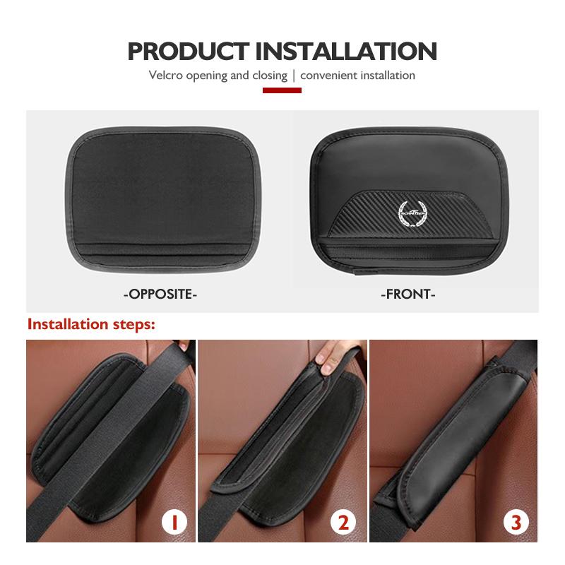 Leather Car Seat Belt Cover Protect Shoulder Strap Padding For BMW Performance M Alpina E71 E83 F30 M6 F01 F20 X1 X2 X3