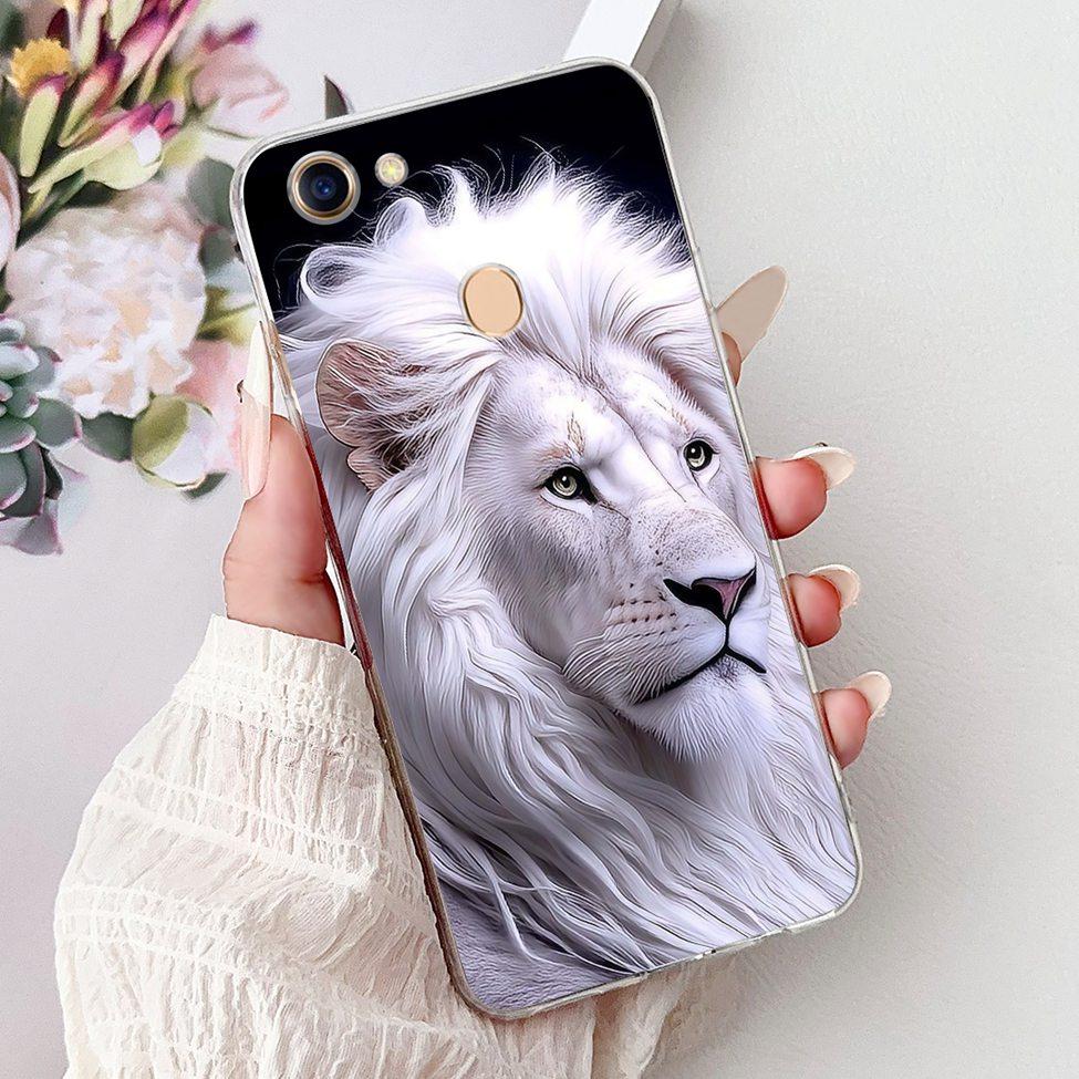 Clear Casing For Oppo F5 CPH1723 CPH1727 Cover For Oppo F5 Youth Case CPH1725 Luxury Butterfly Love Fashion Cool Lion Painted