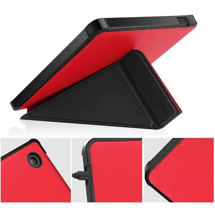 Чехол - Kobo - Libra 2 - Синтетическая кожа - Складная подставка - Красный