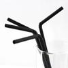 100Pcs Black Plastic Straws Drinking Disposable Rietjes 21cm Long Flexible Cocktail Straw For Kitchen Beverage Accessories