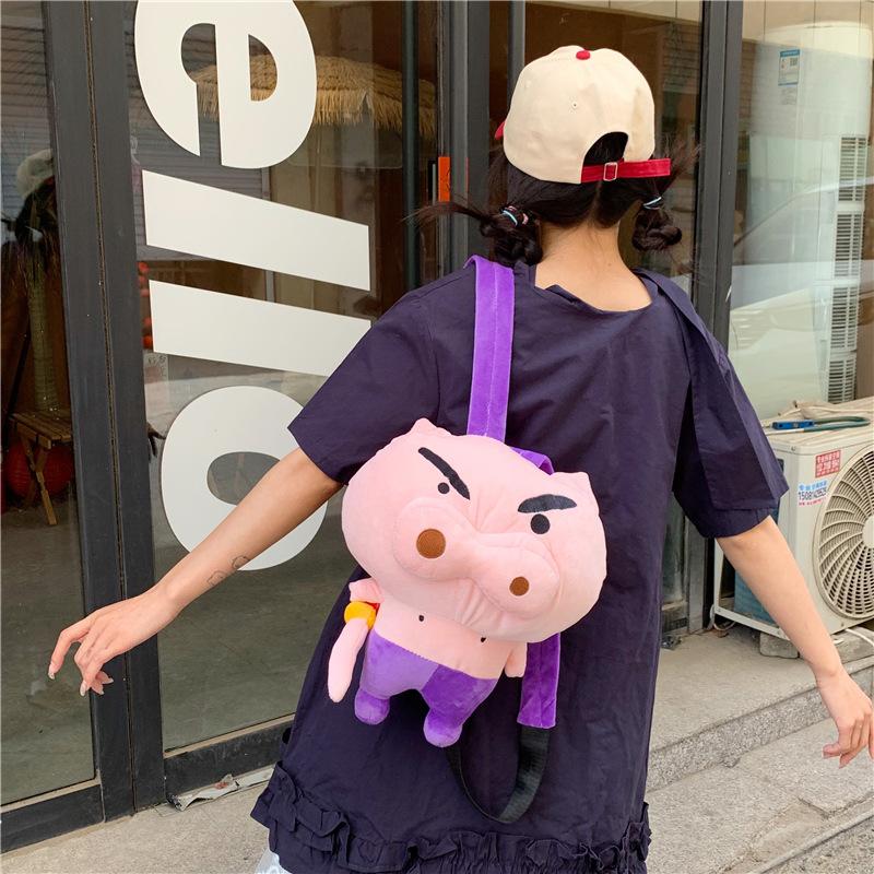Cute Cartoon Pig Trend Toy Backpack Gift Large-Capacity Outdoor Backpack Plush Toy