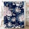 Leaves Pattern Shower Curtain Waterproof Fabric for Bathroom Decorations Various Colors Available Easy Installation with Hook Ri
