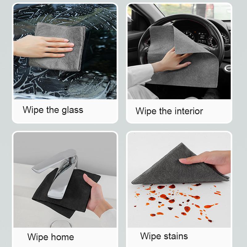 Автомобильная волшебная ткань, утолщенные салфетки для чистки, без следов, многоразовые тряпки из микрофибры для оконного стекла, полотенца, бытовые чистящие средства