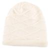 Autumn Winter Pleated Plush Women's Pullover Knitted Wool Wavy Moon Ear Protection Hat