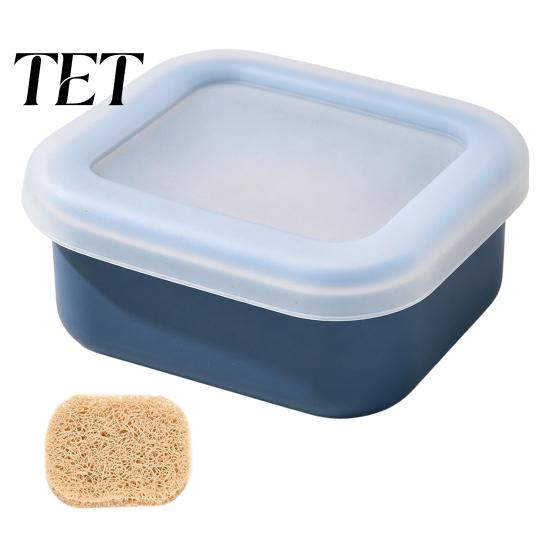 Travel Soap Holder for Camping Portable Silicone Box with Lid, Mini Square Waterproof Lightweight Accessory Toiletries Case, Reusable Container
