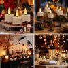 Rechargeable Flameless Flickering Candles LED Tealights 12/24-Pack with Remote & Timer Battery Operated for Christmas Home Decor