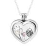 Petite Pack Floating Locket Heart Necklace Women 925 Sterling Silver Chain Necklaces Pendants Fashion Jewelry Collier Femme