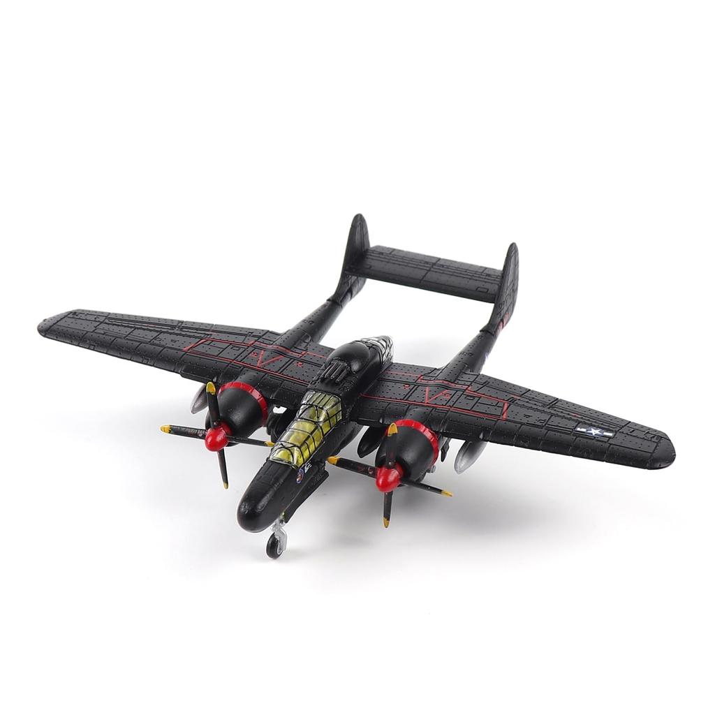 NUOTIE Black Widow Widow In Black Metal Fighter Model World War II Diecast Metal Model Military Collectibles Gifts 1144 P-61B &