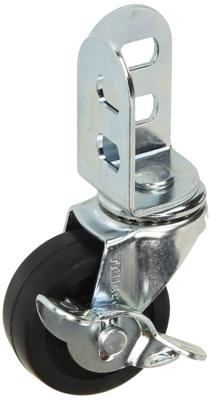 TRUSCO TYSA50RS Угловое резиновое колесо с тормозом, Диаметр 2,0 дюйма (50 мм)