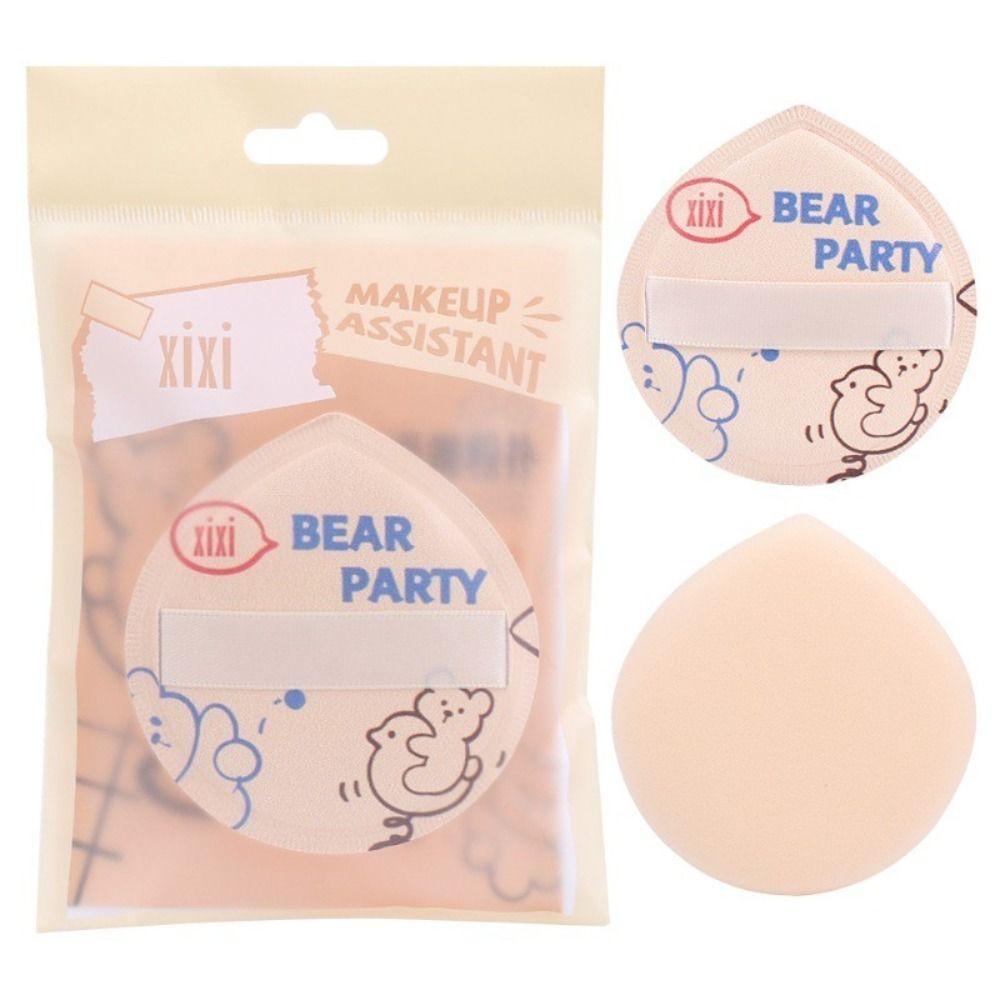 Портативная супермягкая пудра для пудры, тональный крем с каплями воды, хлопковая конфетная губка для макияжа, кожаная пуховка на воздушной подушке