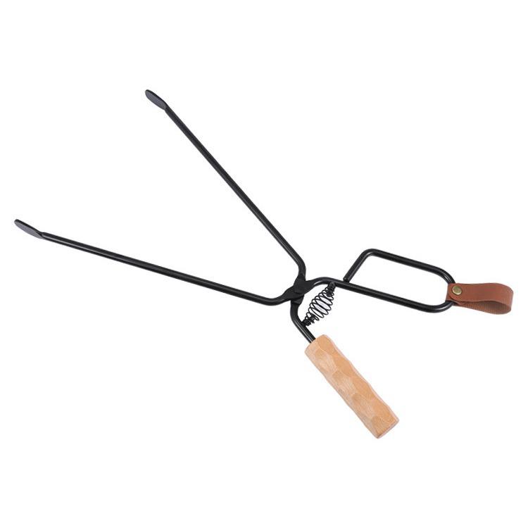 Extended Anti-Scalding Fire Tongs for Camping and Barbecue