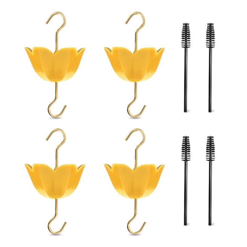 Ant Moat Hanging- Bird Feeder Accessories for Outdoors with 4 Clean Brushes Easy Use for Garden Yard Umbrella-shape