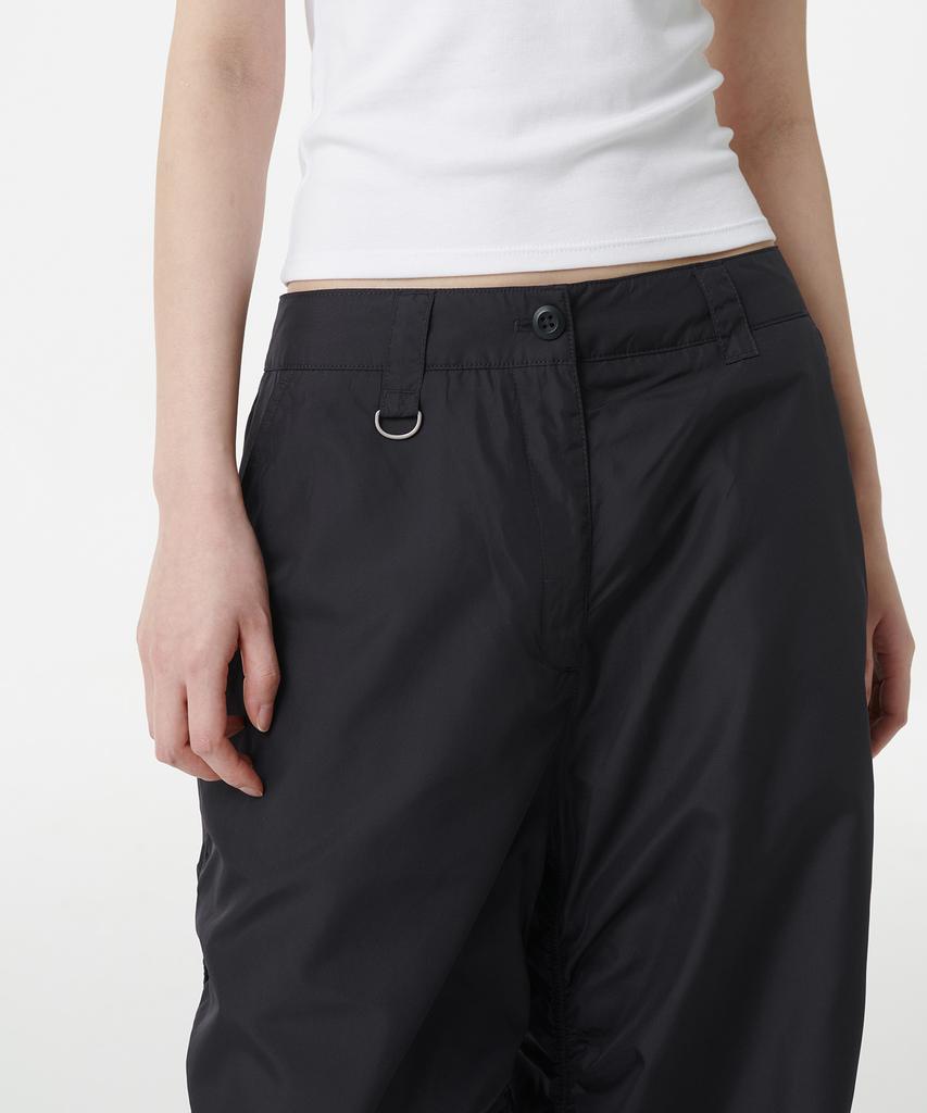MUSINSA STANDARD WOMAN Женские широкие брюки с сборками [Черный]
