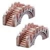 2Pcs Retro Arch Bridge Fish Tank Aquarium Micro Landscape Miniature Ornaments