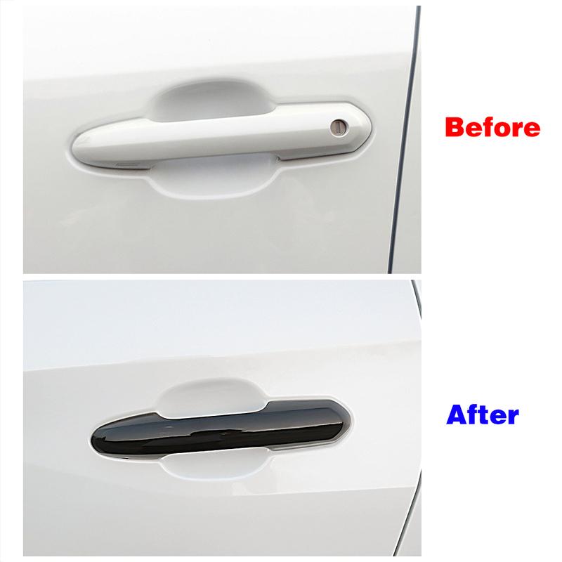 Car Upgrade Decoration Glossy Black Door Handle Cover For Toyota RAV4 XA50 Highlander XU70 -2025 Cars Accessories