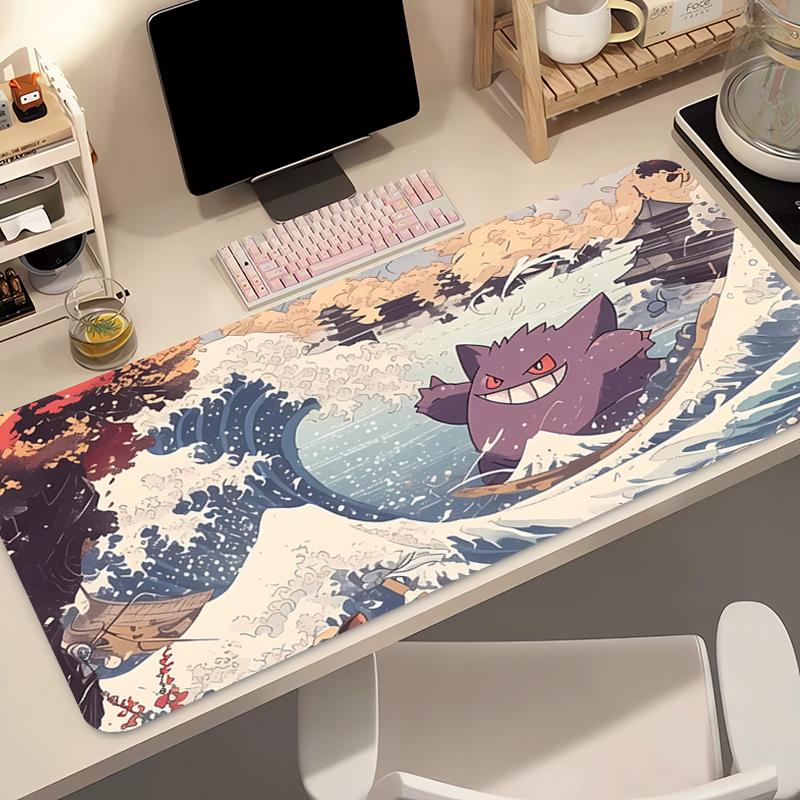 Anime Mouse Pad xcm Pokemon Gengar Gamer PC Computer HD Print Desk mat Keyboard Gaming Accessories Lock Edge Mousepad Carpet