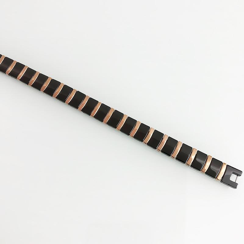 Цвет розового золота, стальной белый/черный керамический браслет-цепочка для мужчин и женщин, биогерманиевый магнитный браслет, женские ювелирные изделия