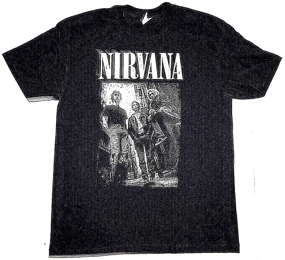 Футболка NIRVANA Гранж Рок Курт Кобей Мужская Черная Новая Унисекс Футболка