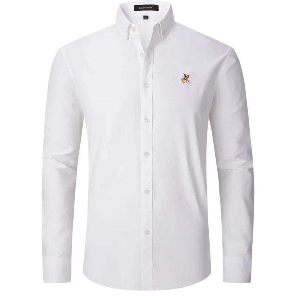 Мужская хлопковая рубашка Oxford STORN с длинным рукавом Business Casual