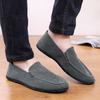 Мужские мокасины большого размера, туфли на плоской подошве, тканевые туфли без застежек, мужские мокасины Gommino для вождения, модные летние стильные мягкие мужские мокасины