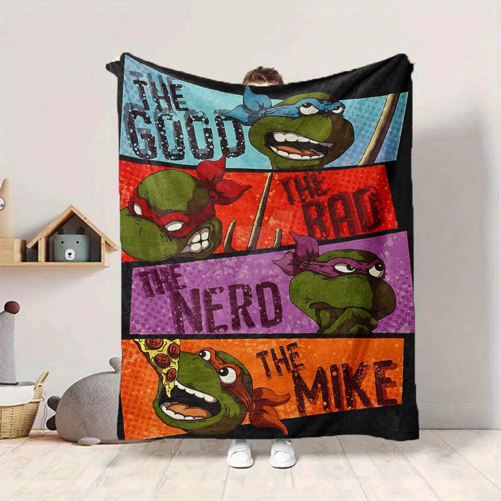 1pc Ninja Turtles Blanket Versatile for Couch, Office Bed
