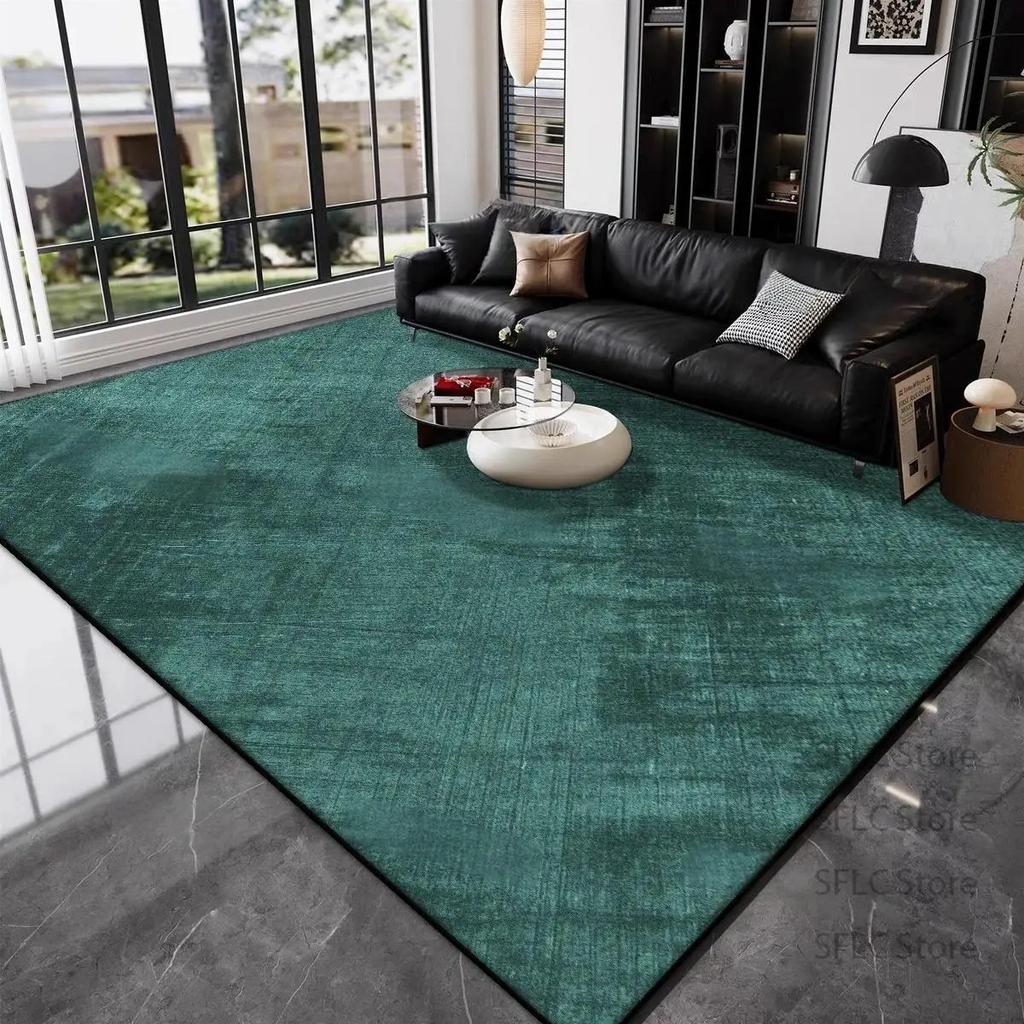 Simple Elegant Green Plush Rug 140x200 Cm Large Area Carpet For Living Room Dining Room Floor Mat Home Decor