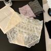 Женские Весенние и Летние Новые Сексуальные Кружевные Однотонные Высокопосаженные Мини-Трусики с V-образным вырезом и Хлопковой Ластовицей, Удобные