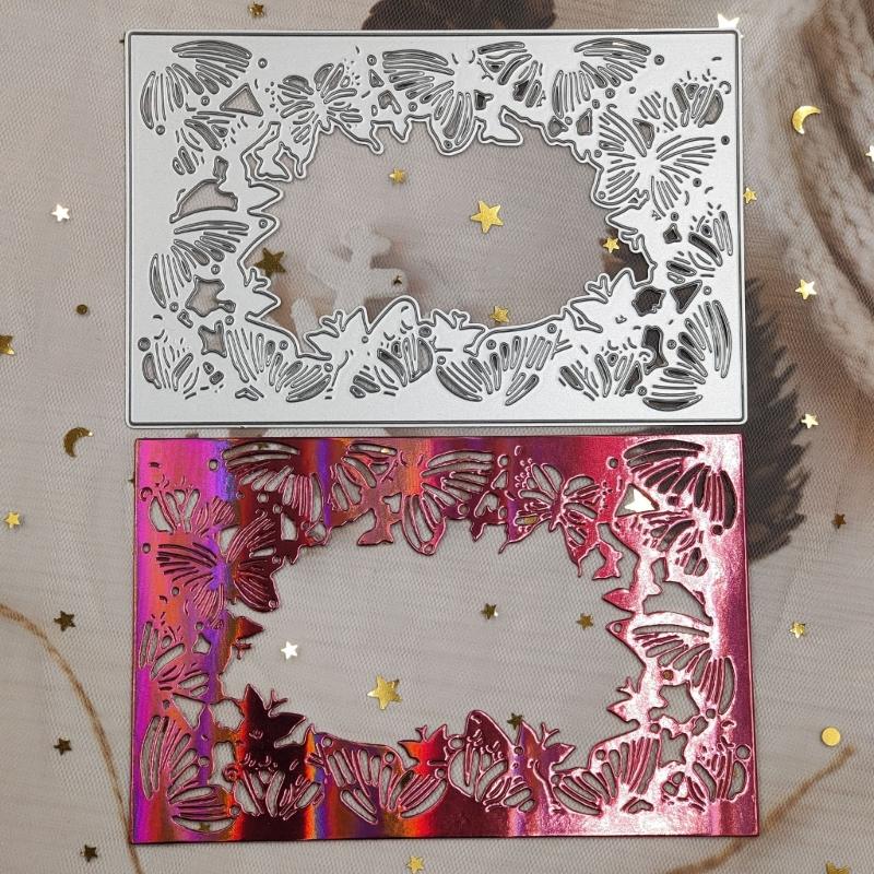 Рамка для приглашения Металлические штампы DIY Craft Углеродистая сталь Шаблон для тиснения Металлические трафареты Скрапбукинг для вырезки карт