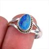 Кольцо из стерлингового серебра 925 пробы с натуральным австралийским опалом S.9 J3o16